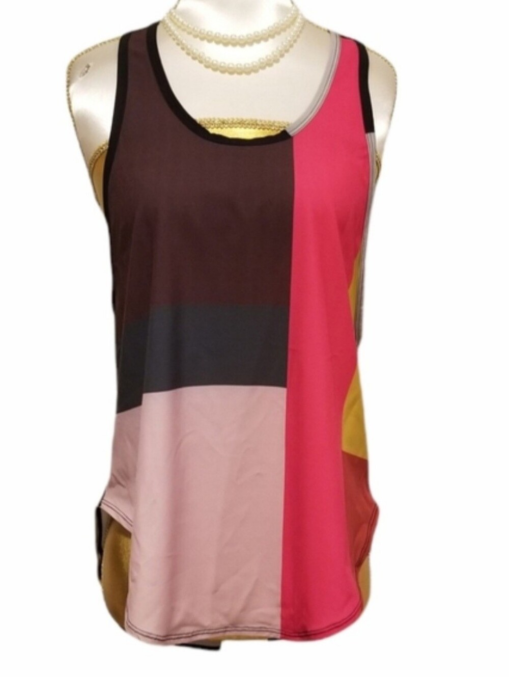 Urban Outfitters Without Walls Colorblock Racerback Activewear Tank Top Retro